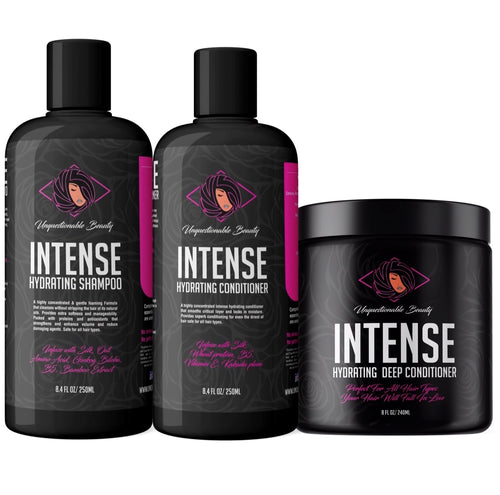 INTENSE HYDRATING BUNDLE (Shampoo, Conditioner, Deep Conditioner)